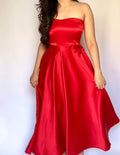 Gabriella Strapless Satin Dress