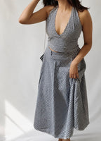 Verona Halter Gingham Top